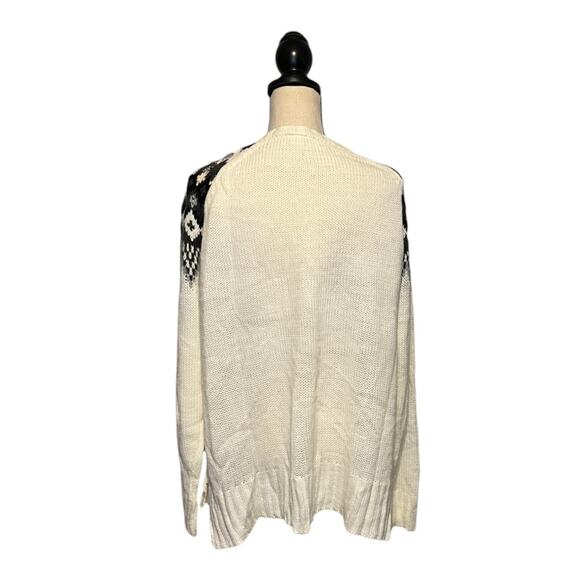 Cato Woman White Jeweled Rhinestone Fairisle Knit Sweater Plus Size 22/24W - Picture 4 of 9